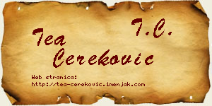 Tea Čereković vizit kartica